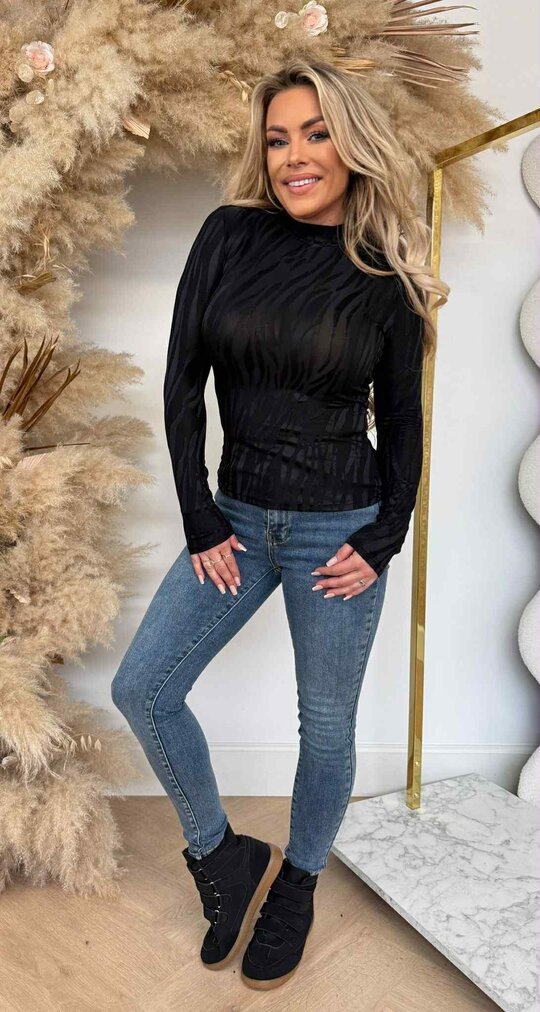 BY SWAN SHINE TOP 8502 BLACK