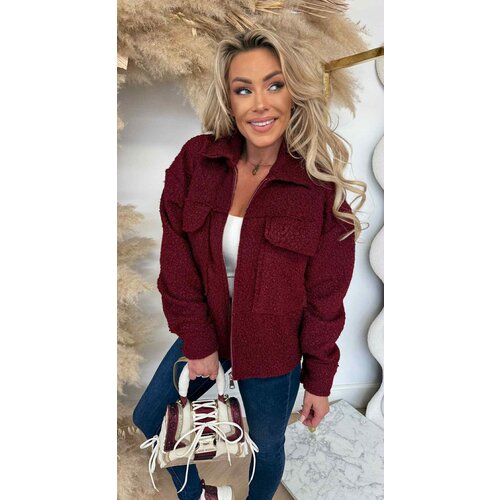 ZIP BOUCLE JACKET BORDEAUX ZIP BOUCLE JACKET BORDEAUX