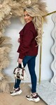 ZIP BOUCLE JACKET BORDEAUX