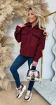 ZIP BOUCLE JACKET BORDEAUX
