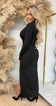 BY SWAN TRAVEL SPLIT BELT DRESS 9305 BLACK