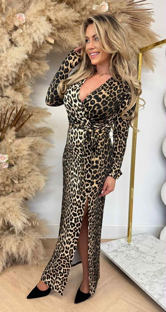 BY SWAN MAXI TRAVEL DRESS 9938 LEOPARD