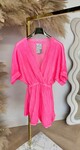 MICHELLE COTTON NEON PLAYSUIT NEONPINK