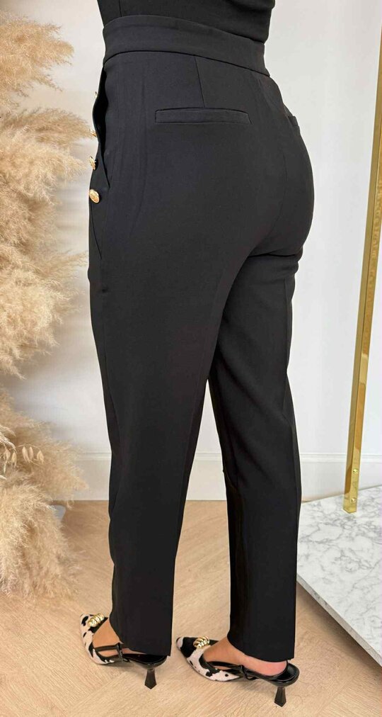 BUTTON BELT PANTALON 933 BLACK