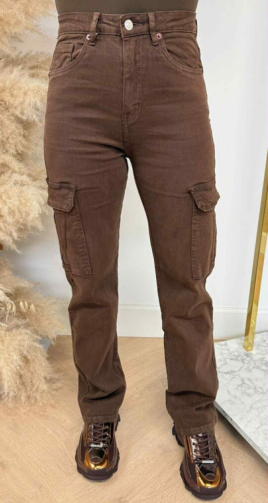CARGO STRETCH JEANS 7836-47 CHOCO