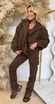 NINE TEDDY COAT CHOCO