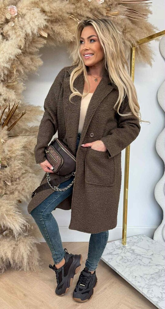 ROMEE TEDDY COAT CHOCO