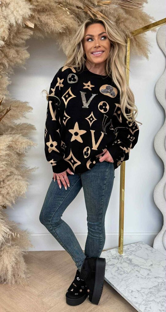 ALOU PRINT SWEAT 1017 BLACK