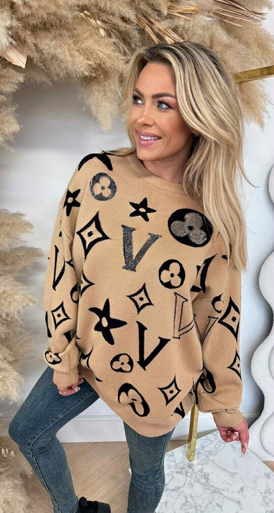 ALOU PRINT SWEAT 1017 CAMEL
