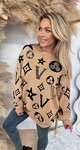 ALOU PRINT SWEAT 1017 CAMEL