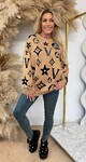 ALOU PRINT SWEAT 1017 CAMEL