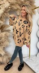 ALOU PRINT SWEAT 1017 CAMEL