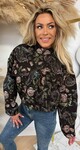 FASHION PRINT JACKET BLACK