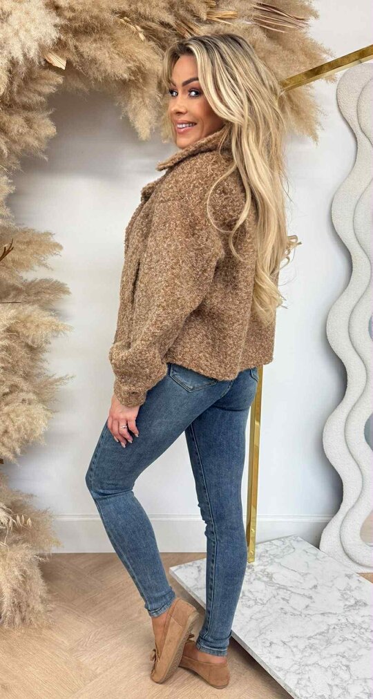 NINE TEDDY COAT CAMEL