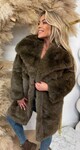 SISSY FAKE FUR COAT 282 CHOCO