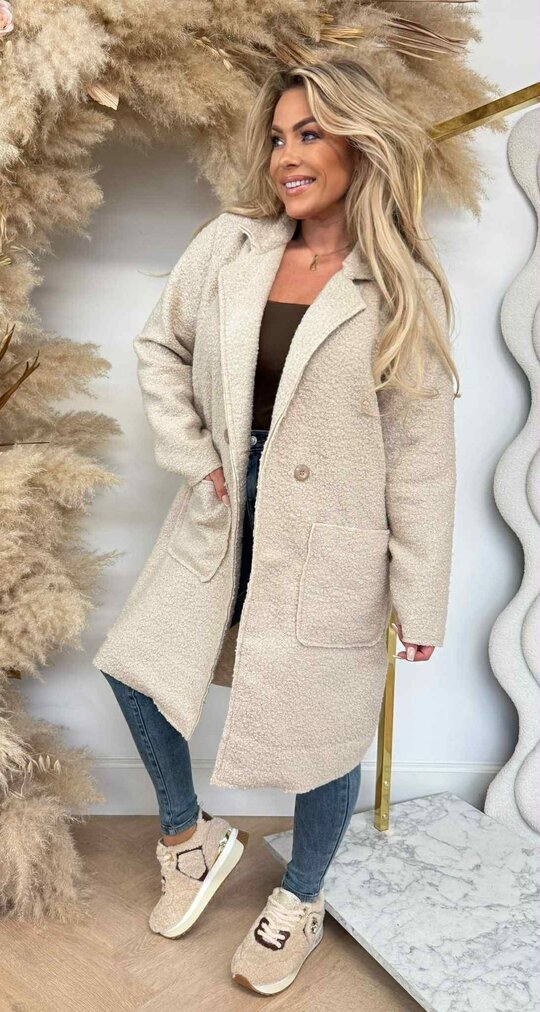 ROMEE TEDDY COAT BEIGE