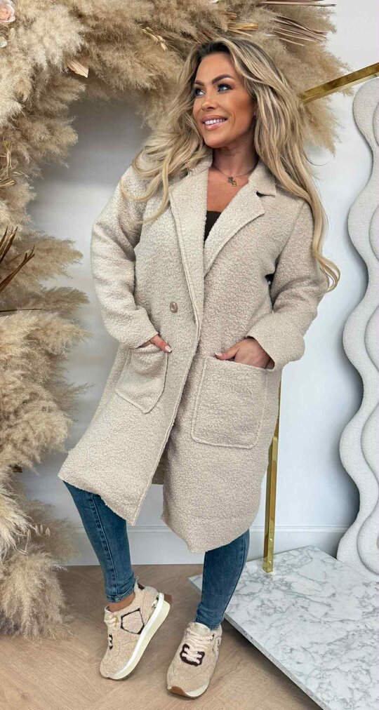 ROMEE TEDDY COAT BEIGE