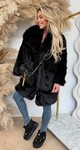 SISSY FAKE FUR COAT 282 BLACK