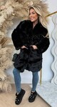 SISSY FAKE FUR COAT 282 BLACK