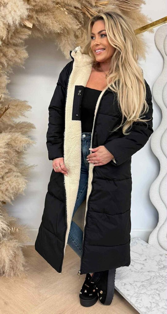 REVERSIBLE TEDDY JACKET 2425 BLACK REVERSIBLE TEDDY JACKET 2425 BLACK