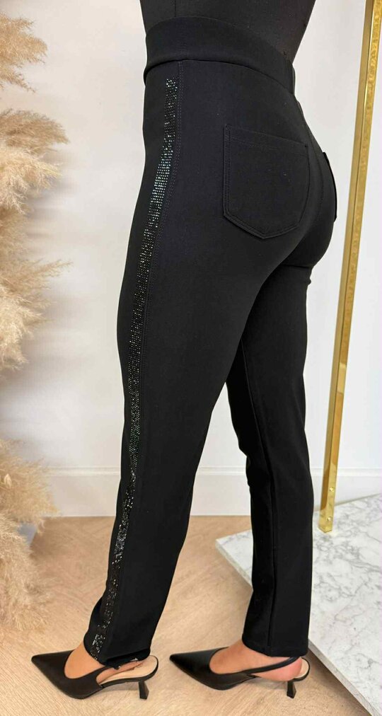 GLITTER PANTS 8568 BLACK