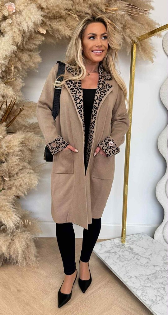 LEOPARD BIES VEST B1519 CAMEL