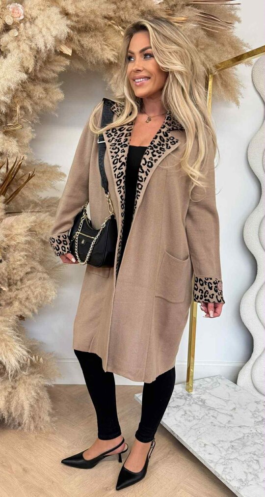 LEOPARD BIES VEST B1519 CAMEL