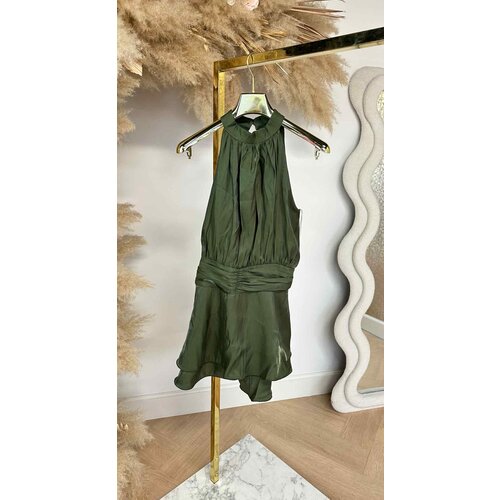 HALTER SHINE PLAYSUIT ARMYGREEN HALTER SHINE PLAYSUIT ARMYGREEN
