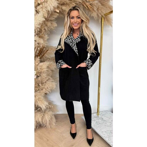 LEOPARD BIES VEST B1519 BLACK/CREME LEOPARD BIES VEST B1519 BLACK/CREME