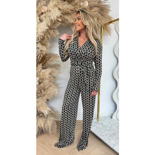 BY SWAN PRINT TRAVEL JUMPSUIT 9223 COFFEE BY SWAN PRINT TRAVEL JUMPSUIT 9223 COFFEE