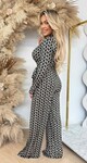 BY SWAN PRINT TRAVEL JUMPSUIT 9223 COFFEE