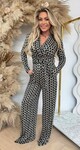 BY SWAN PRINT TRAVEL JUMPSUIT 9223 COFFEE