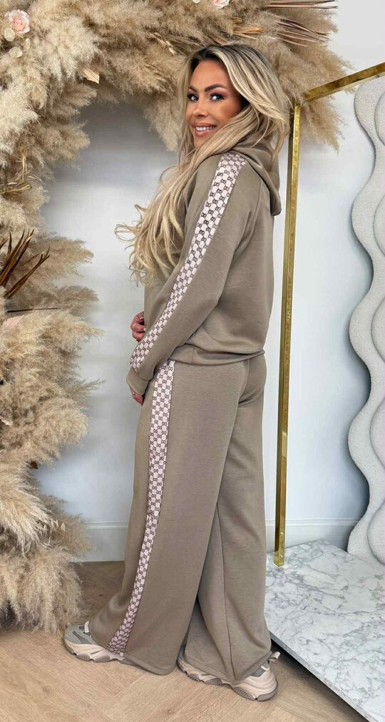 HOODIE LOGO SETJE TAUPE