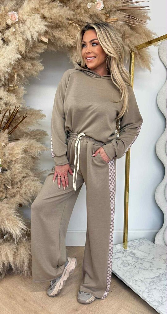 HOODIE LOGO SETJE TAUPE