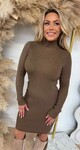 KAYLLA TURTLE NECK DRESS 10029 CHOCO