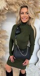 KAYLLA TURTLE NECK DRESS 10029 ARMYGREEN