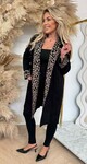 LEOPARD BIES VEST B1519 BLACK/CAMEL