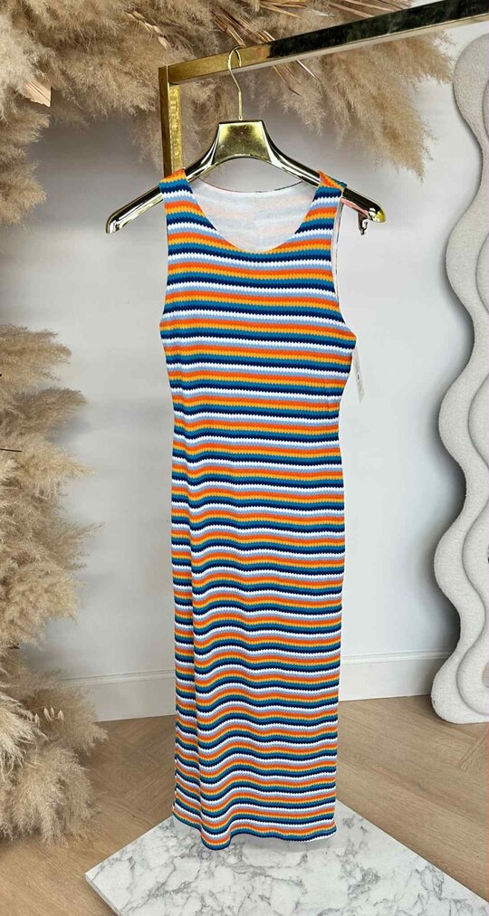 MINI ZIGZAG DRESS BLUE
