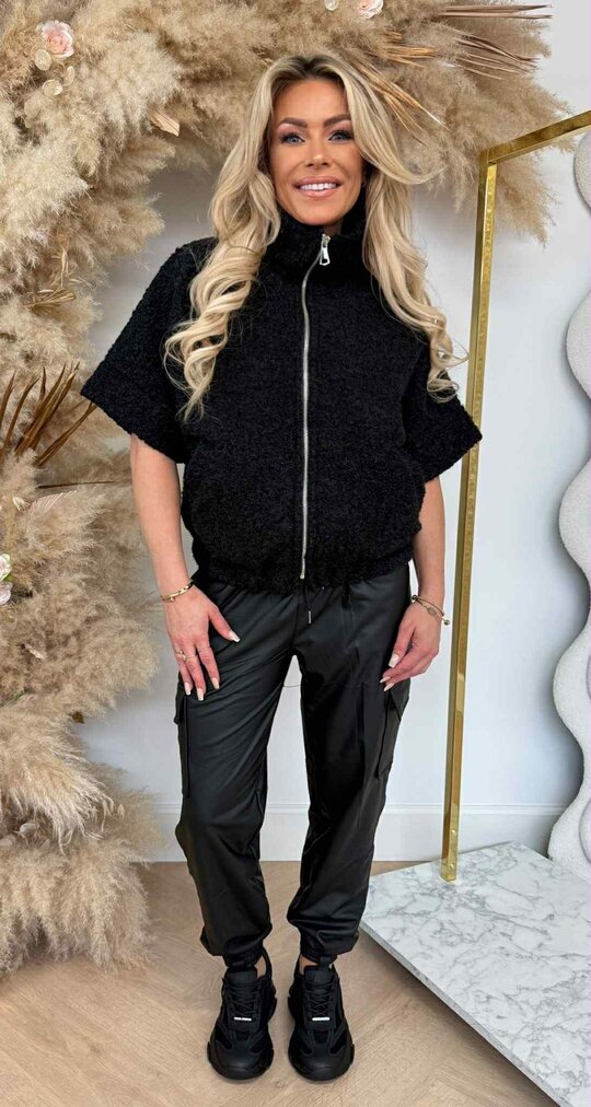 CALIFORNIA BOUCLE VESTJE BLACK