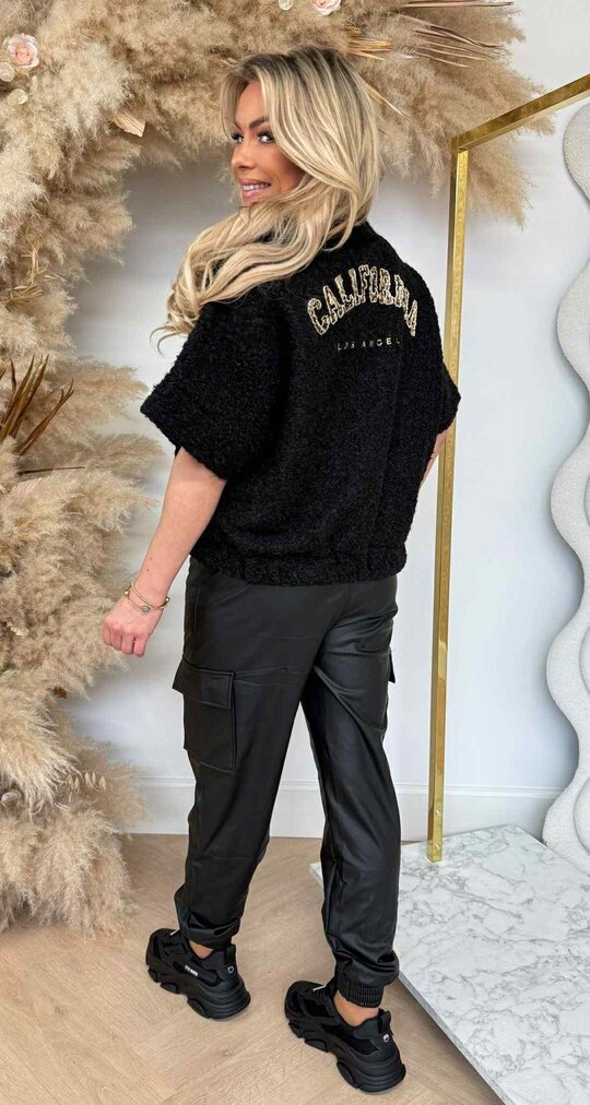 CALIFORNIA BOUCLE VESTJE BLACK
