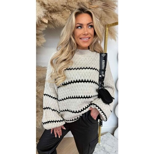 WILLY STRIPE SWEAT BEIGE WILLY STRIPE SWEAT BEIGE