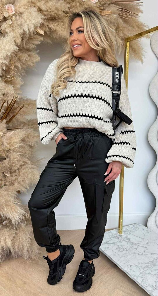 WILLY STRIPE SWEAT BEIGE