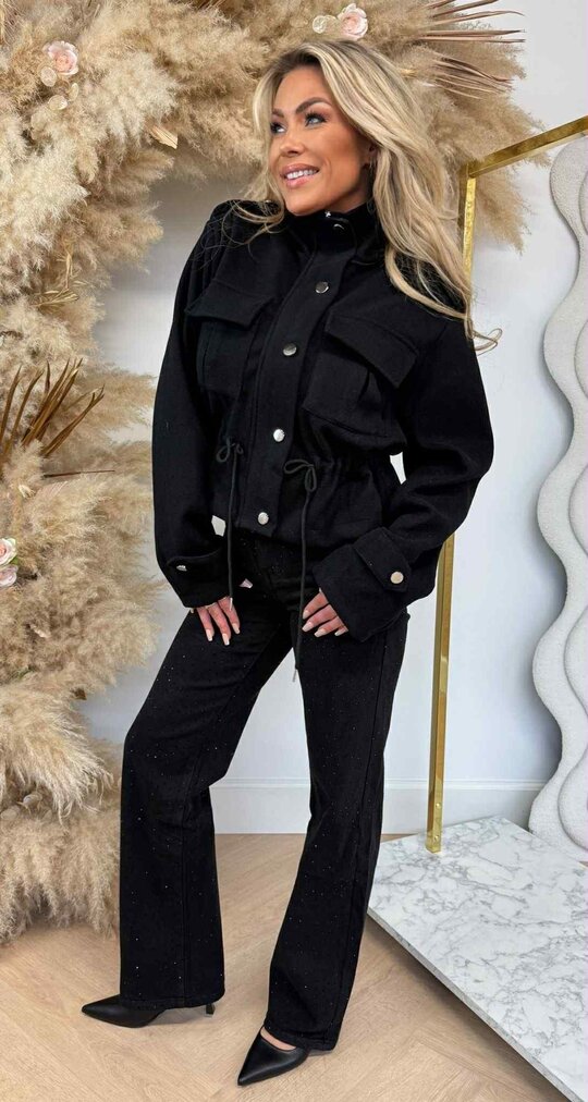 TOUWTJE FLEECE JACKET BLACK