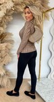 BY SWAN PRINT BLOUSE 8501 CAMEL