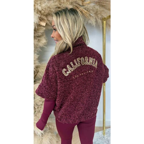 CALIFORNIA BOUCLE VESTJE BORDEAUX CALIFORNIA BOUCLE VESTJE BORDEAUX