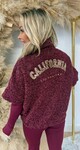 CALIFORNIA BOUCLE VESTJE BORDEAUX