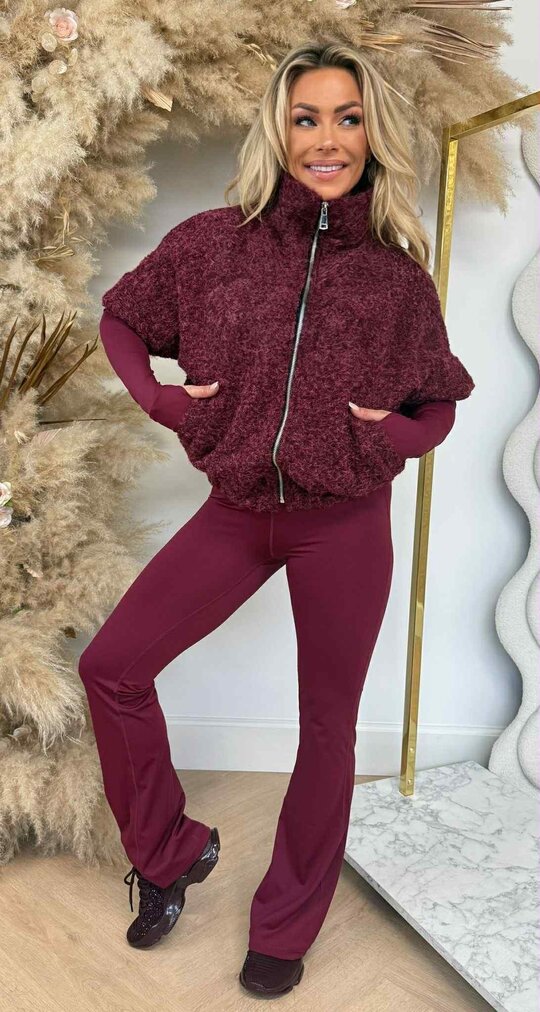 CALIFORNIA BOUCLE VESTJE BORDEAUX