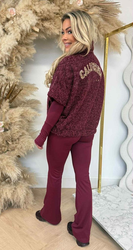 CALIFORNIA BOUCLE VESTJE BORDEAUX