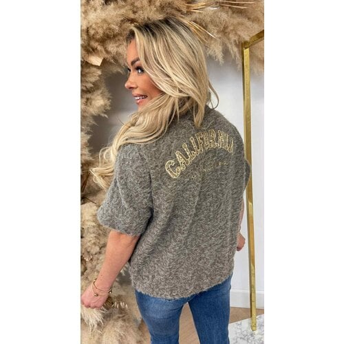 CALIFORNIA BOUCLE VESTJE TAUPE CALIFORNIA BOUCLE VESTJE TAUPE