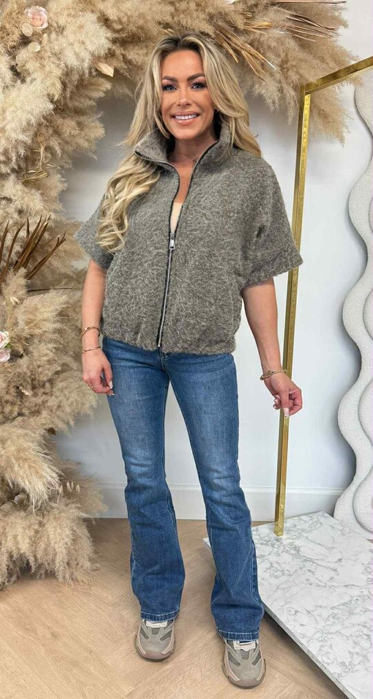 CALIFORNIA BOUCLE VESTJE TAUPE